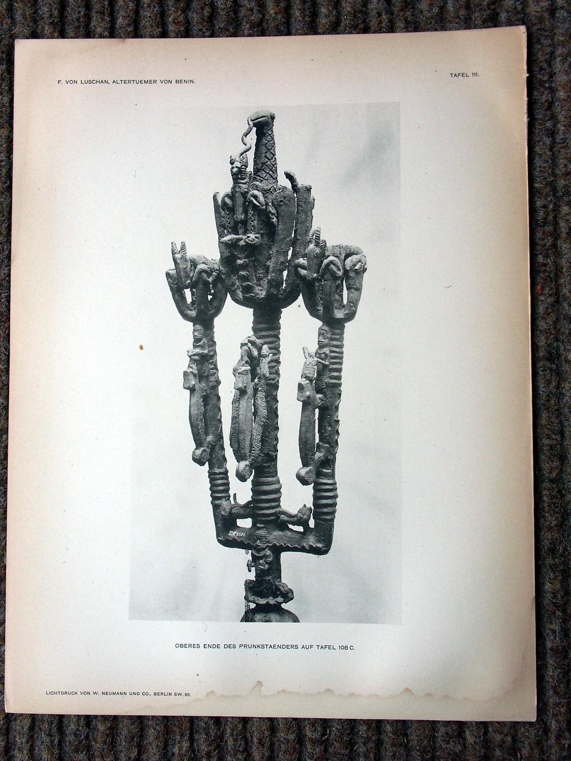 zz-lusc19,tafel 111 benin nigeria,bronze-figur von tafel 108c (b-iiic8